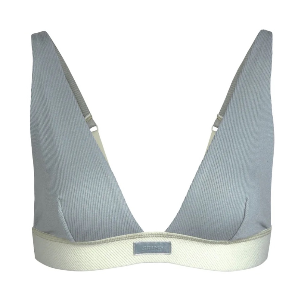 Skims cotton plunge bralette in mineral